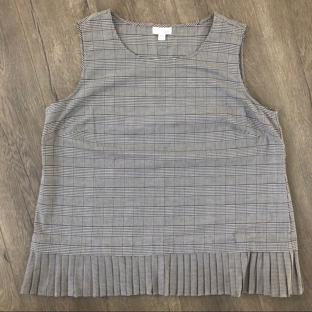 J.JILL black and white plaid sleeveless top